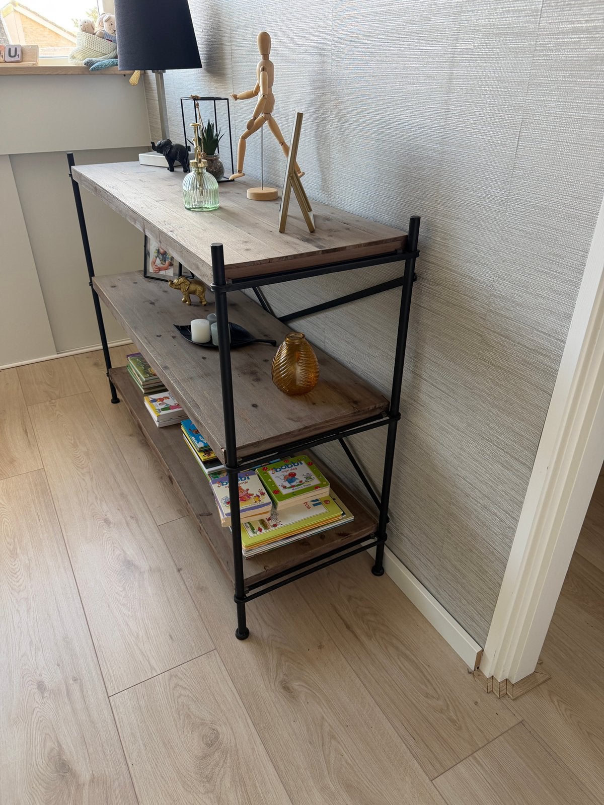 Side table industrieel, Ophalen, Gebruikt, 100 tot 150 cm, Industrieel