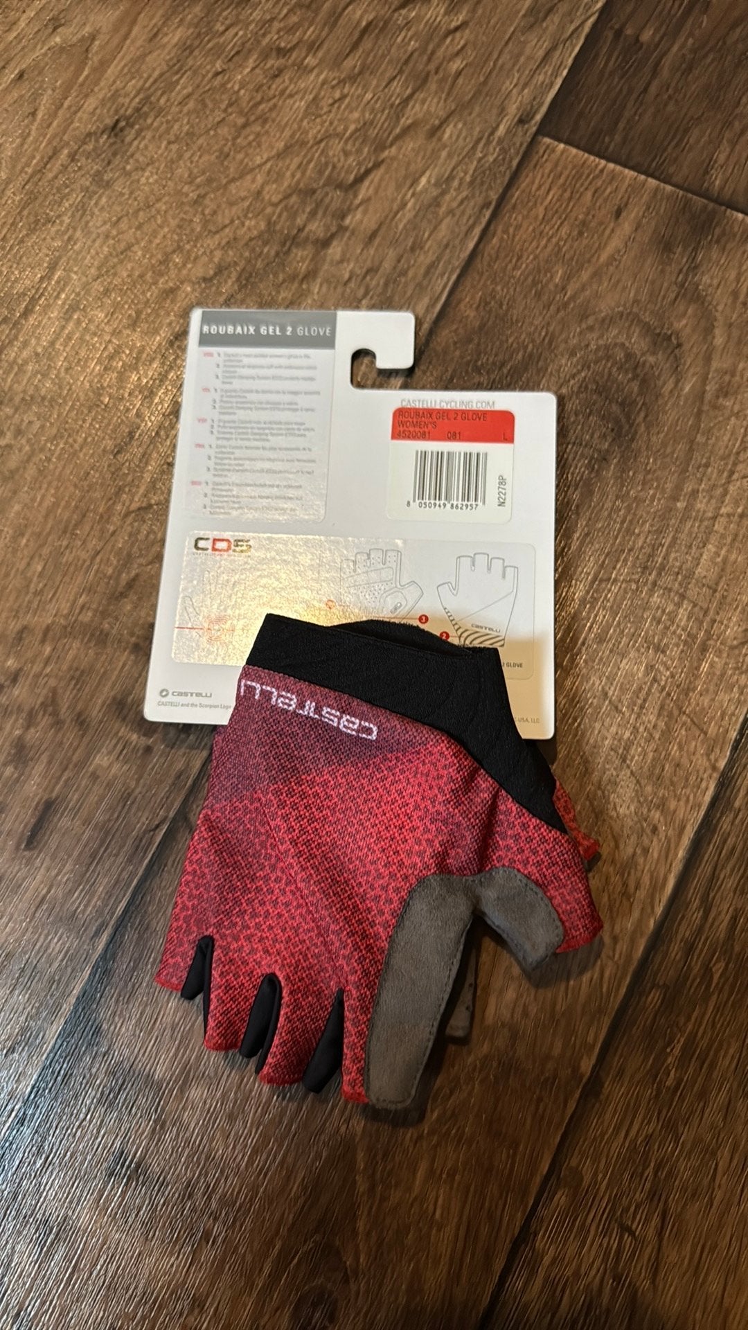 Castelli roubaix wielerhandschoenen dames nieuw maat L, Fietsen en Brommers, N, Nieuw, Ophalen of Verzenden, N