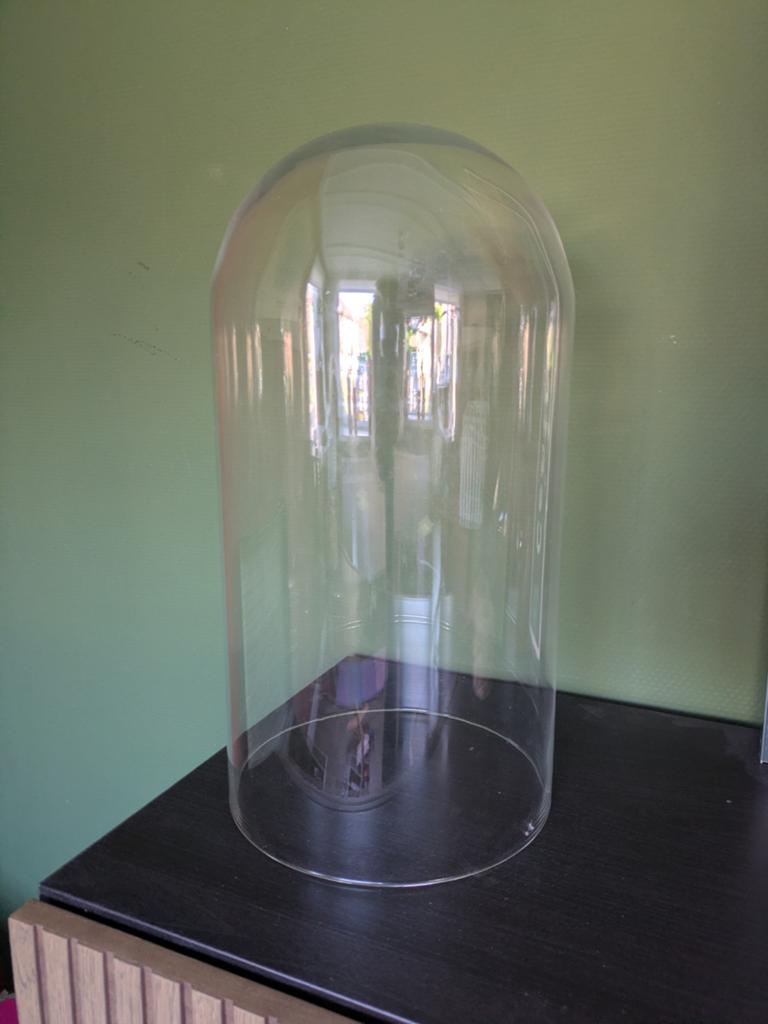 Grote glazen stolp - 45 cm hoog, 23 cm diameter, Huis en Inrichting, Woonaccessoires | Stolpen, Ophalen, Zo goed als nieuw