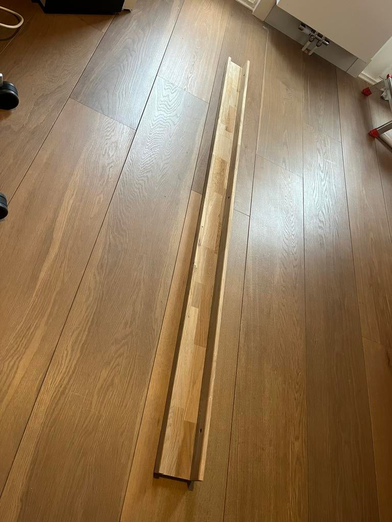 Stevige houten wandplank - 170 cm, Ophalen, Gebruikt