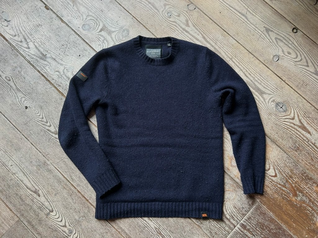 Superdry trui / sweater, blauw, navy, maat S, Blauw, Ophalen of Verzenden, Gedragen, Maat 46 (S) of kleiner