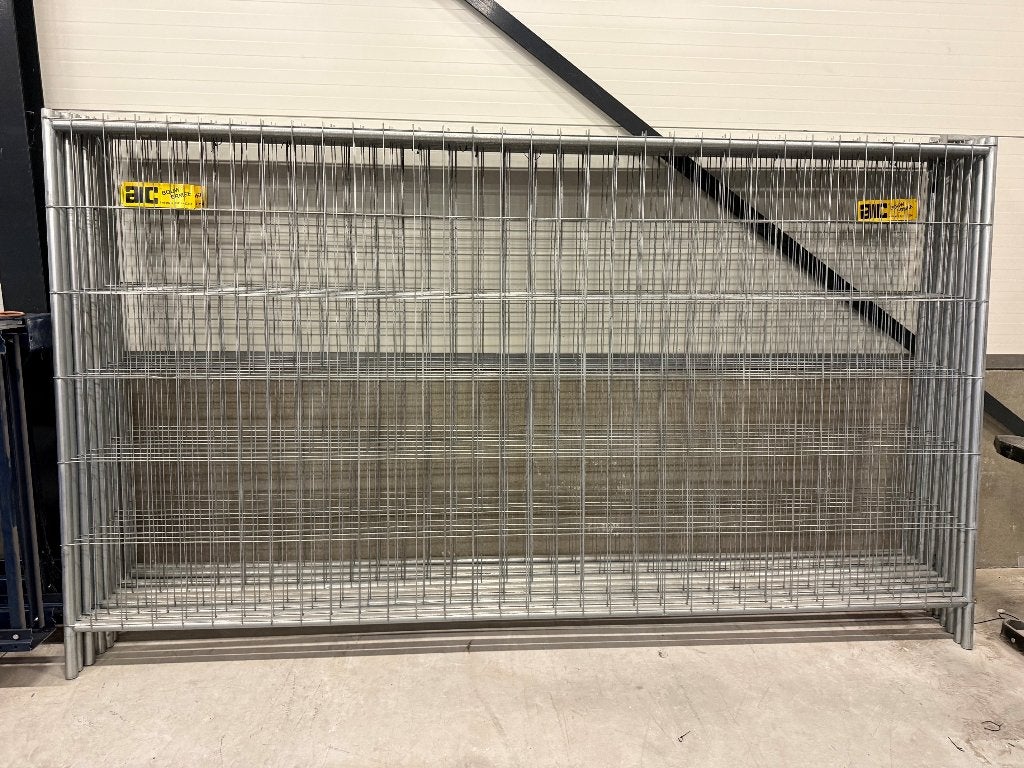 Bouwhekken 9 stuks (AIC 3.5 x 2 meter) +voeten+klemmen etc, Ophalen, Zo goed als nieuw, Overige typen, 2 tot 5 meter