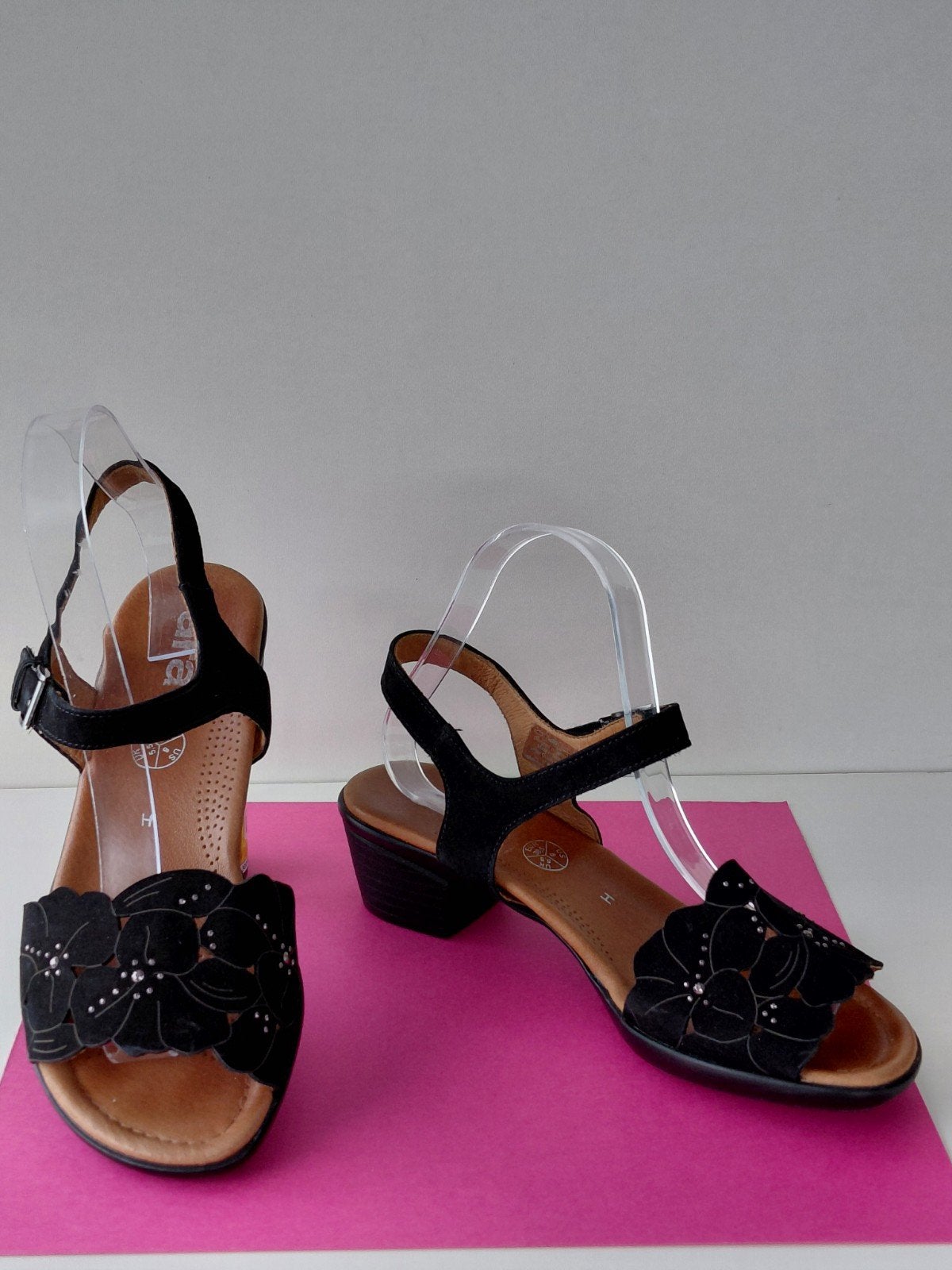 Prachtige leren Ara sandalen 38.5, Zwart, Zo goed als nieuw, Ara, Sandalen of Muiltjes
