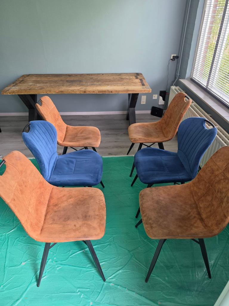 Eettafel plus 6 stoelen., Ophalen of Verzenden