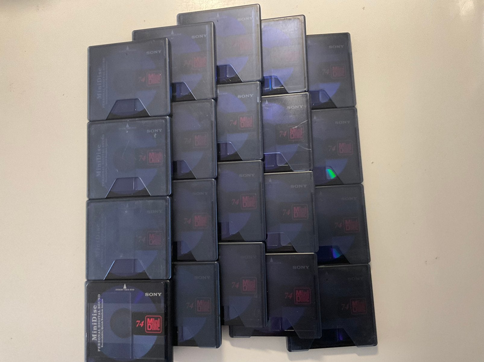 Minidisc’s  SONY PREMIUM BLAUW. 20x als nieuw. 74 minuten, Ophalen of Verzenden, Discman
