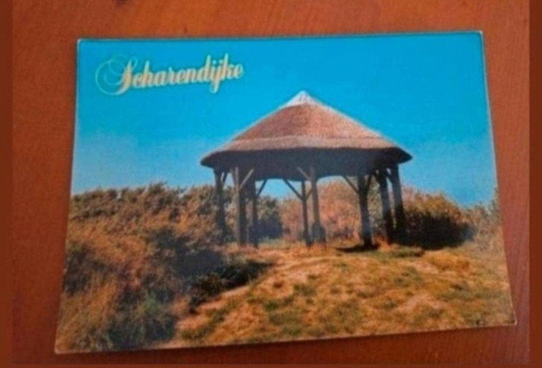 Oude ansichtkaart Scharendijke met rieten prieel, Ophalen of Verzenden, Voor 1920, Ongelopen, Zeeland