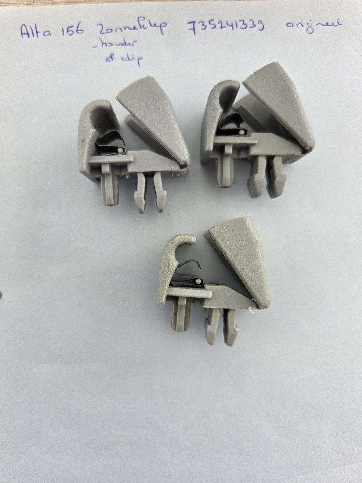Zonneklephouder Clip Alfa Romeo 156 (97-02) origineel, Ophalen of Verzenden, Gebruikt, Alfa Romeo