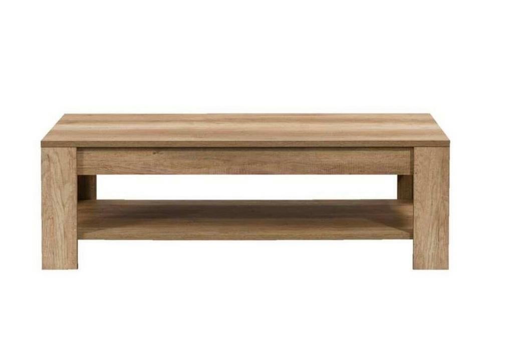 Moderne Salontafel Spaanplaat - 140x68 cm, Huis en Inrichting, Tafels | Salontafels, Ophalen, Gebruikt, 50 tot 100 cm, 100 tot 150 cm