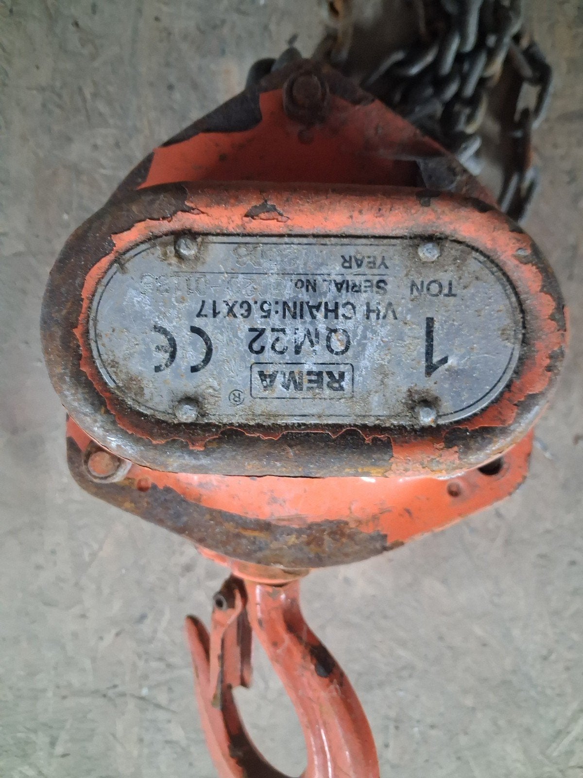 Handkettingtakel REMA 1 ton, Ophalen, Gebruikt, Handmatig