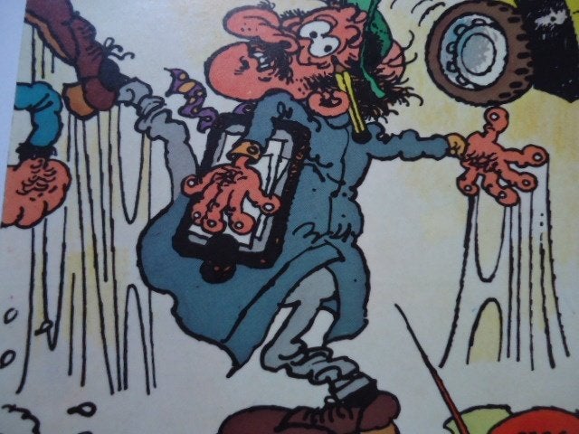 sticker oud Strip stripfiguur dans retro eppo pep kuifje, Verzenden, Zo goed als nieuw, Bedrijf of Vereniging