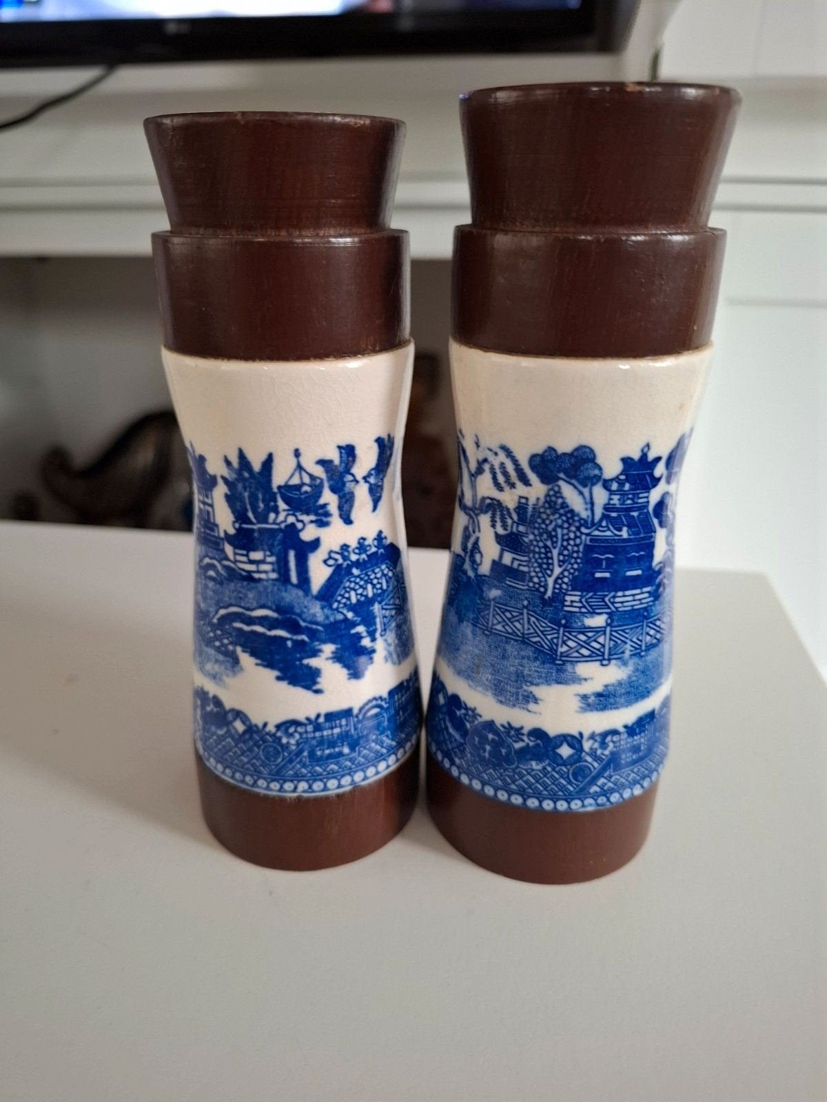 Vintage Peper en Zoutstel Delfts Blauw, Ophalen of Verzenden