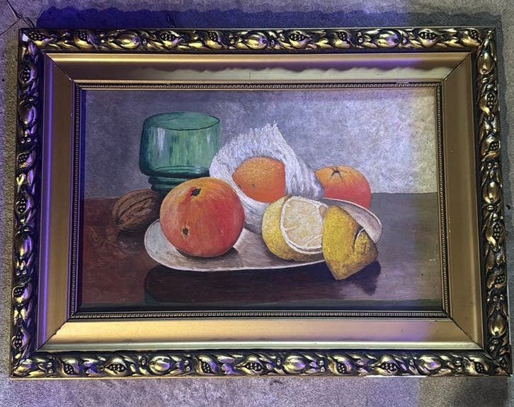 Brocante schilderij stilleven, Ophalen of Verzenden