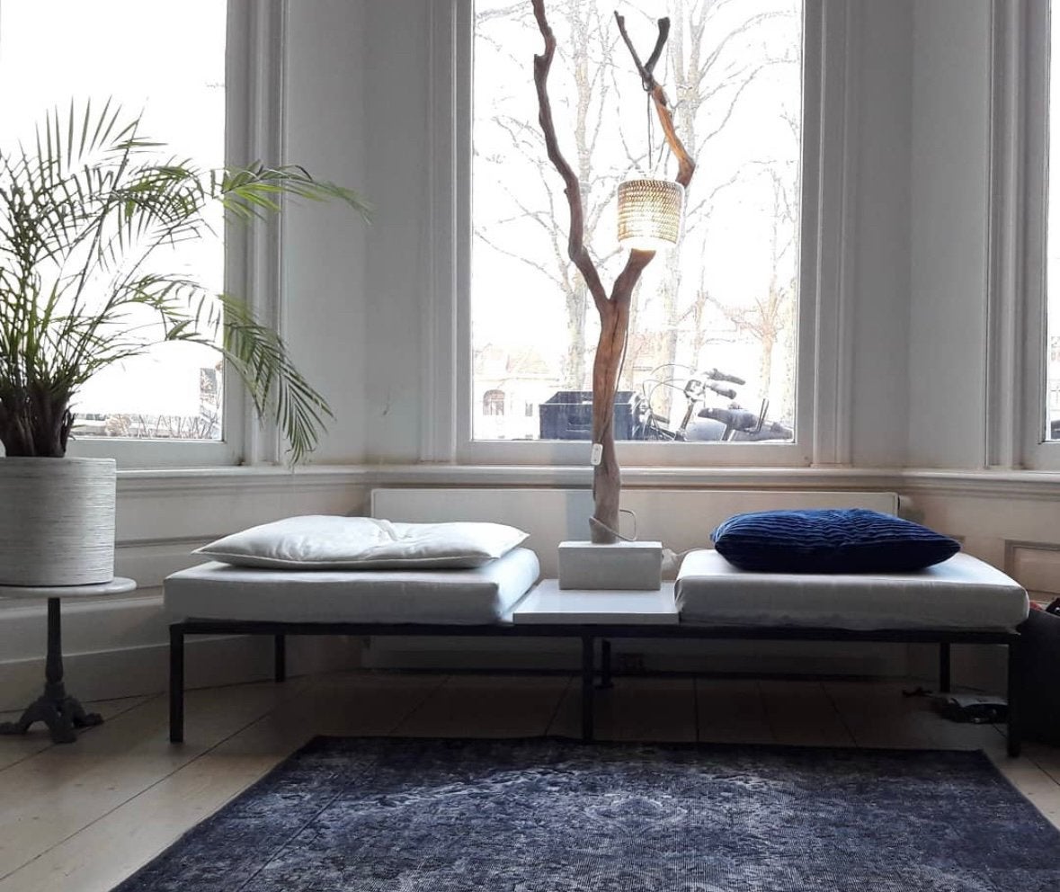 Daybed / bank / bed / industrieel, Ophalen, Zo goed als nieuw, 75 tot 100 cm, Rechte bank