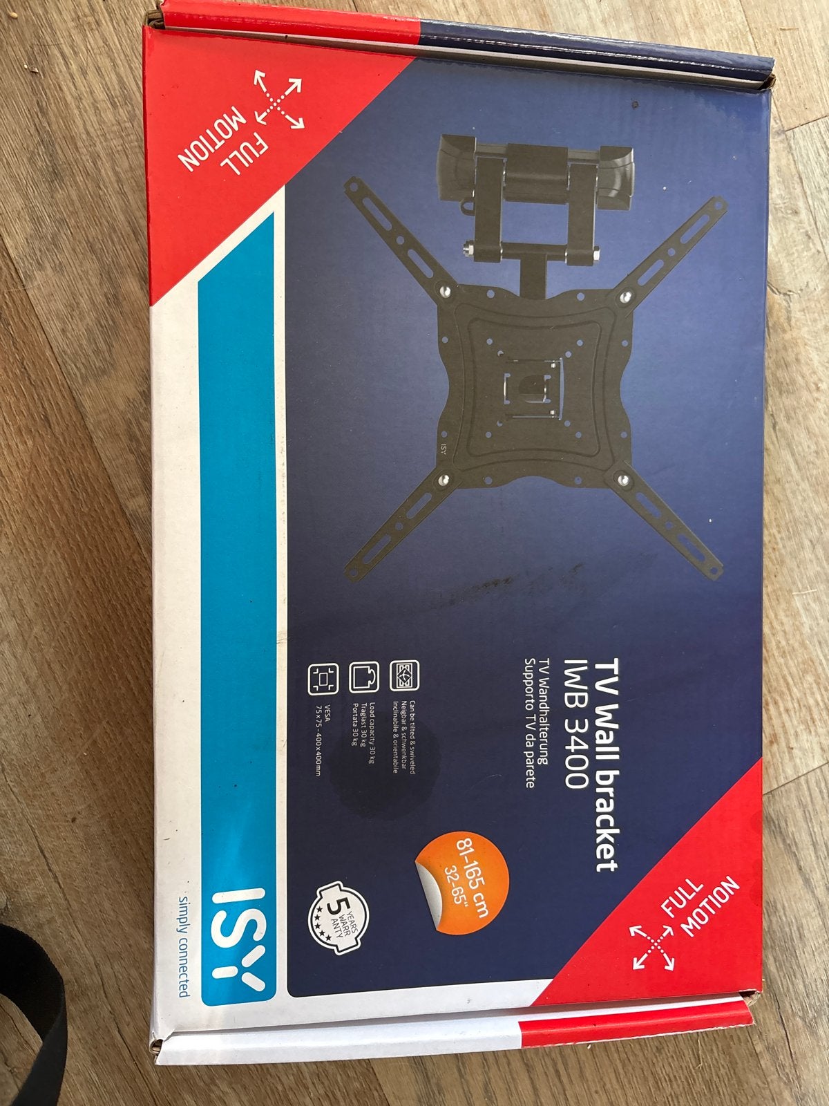 ISY IWB 3400 TV Muurbeugel Full Motion 81cm-165cm, Ophalen of Verzenden, Nieuw