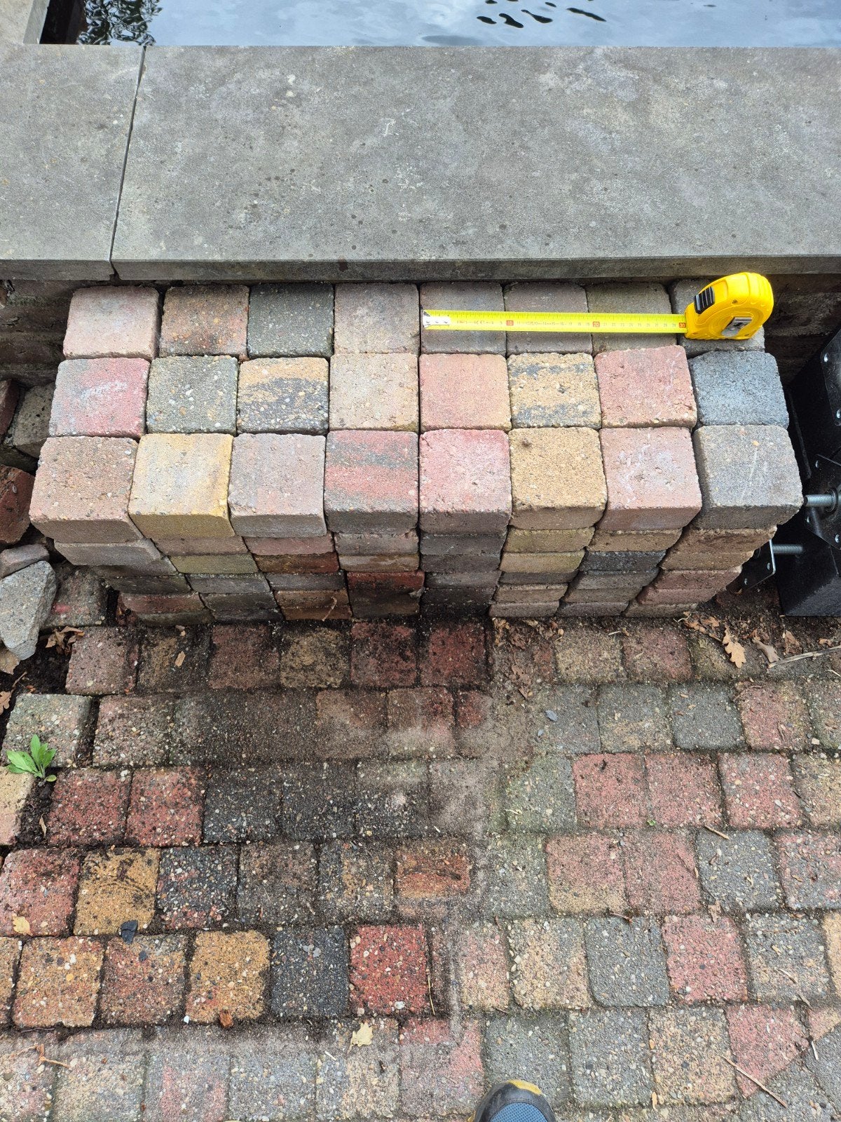 144 getrommelde koppestones 10x10 gratis af te halen, Tuin en Terras, Ophalen, Gebruikt, Beton, Klinkers
