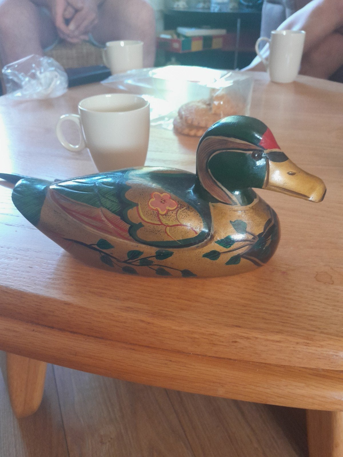 Decoratieve Houten Eend - Handgeschilderd, Ophalen of Verzenden