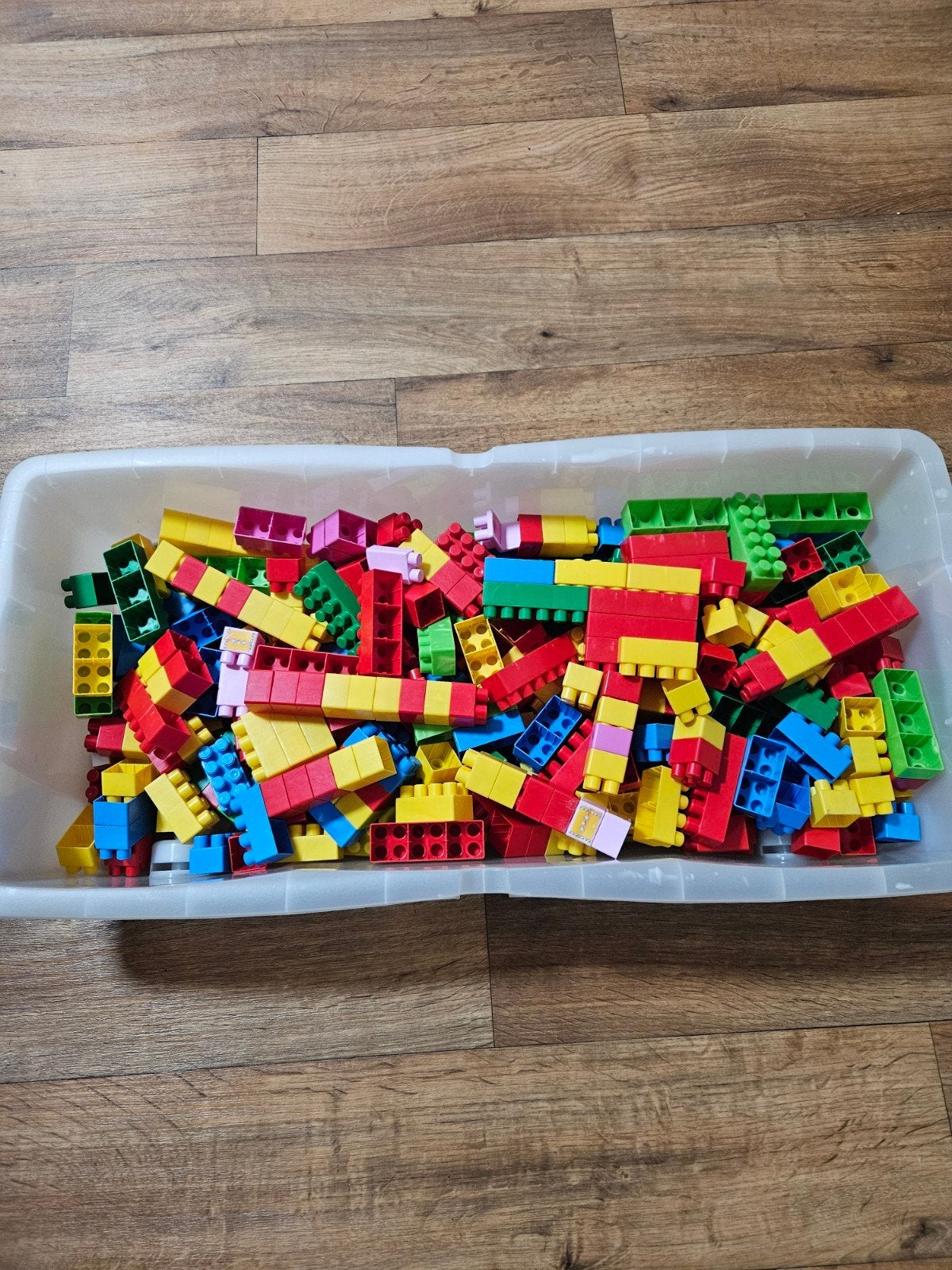 plastic bouwblokken, Ophalen