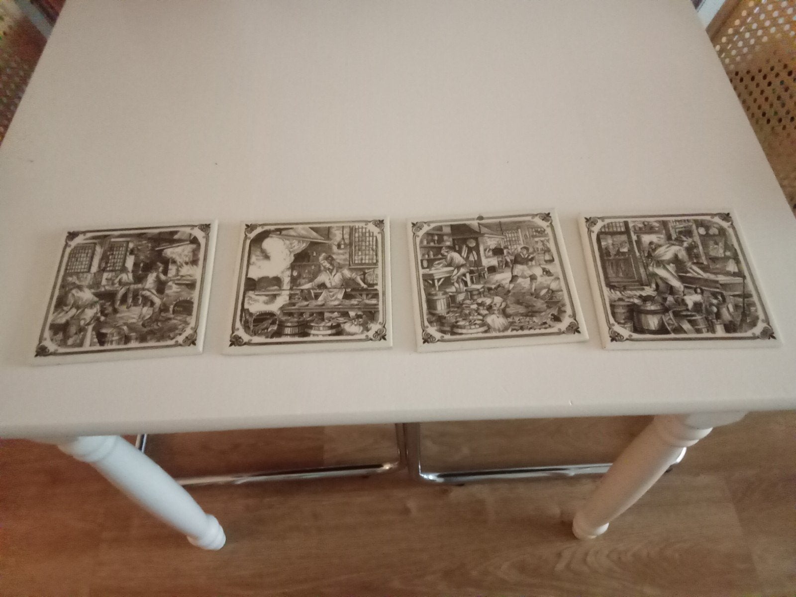 Set van 4 Tegels - Bakkerij Scènes, Ophalen