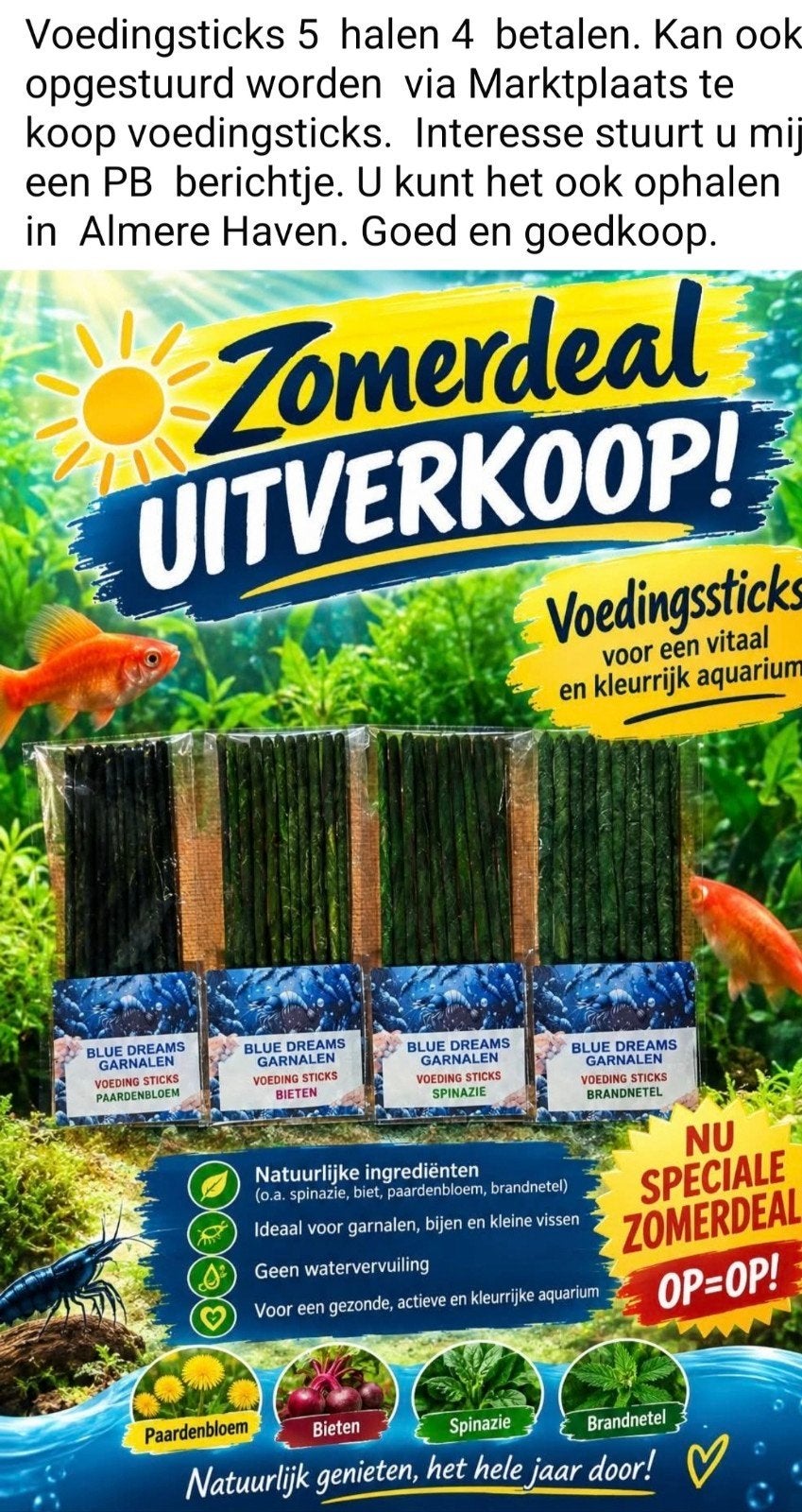 Te  koop voedingsticks, Dieren en Toebehoren, Vissen | Aquariumvissen, Vis
