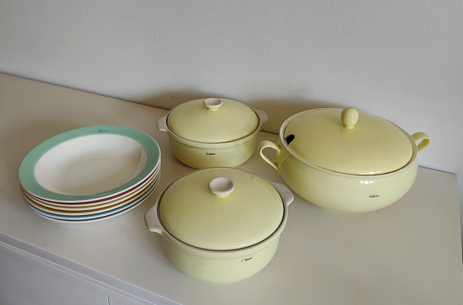 Regout Maastricht California servies pastel vintage, Ophalen, Gebruikt, Overige merken, Vintage