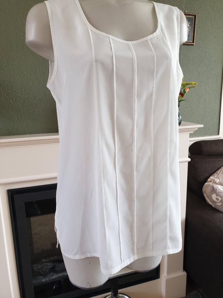 Mario Rosella mooie witte top shirt mt 40 M, Maat 38/40 (M), Verzenden, Wit, Zo goed als nieuw