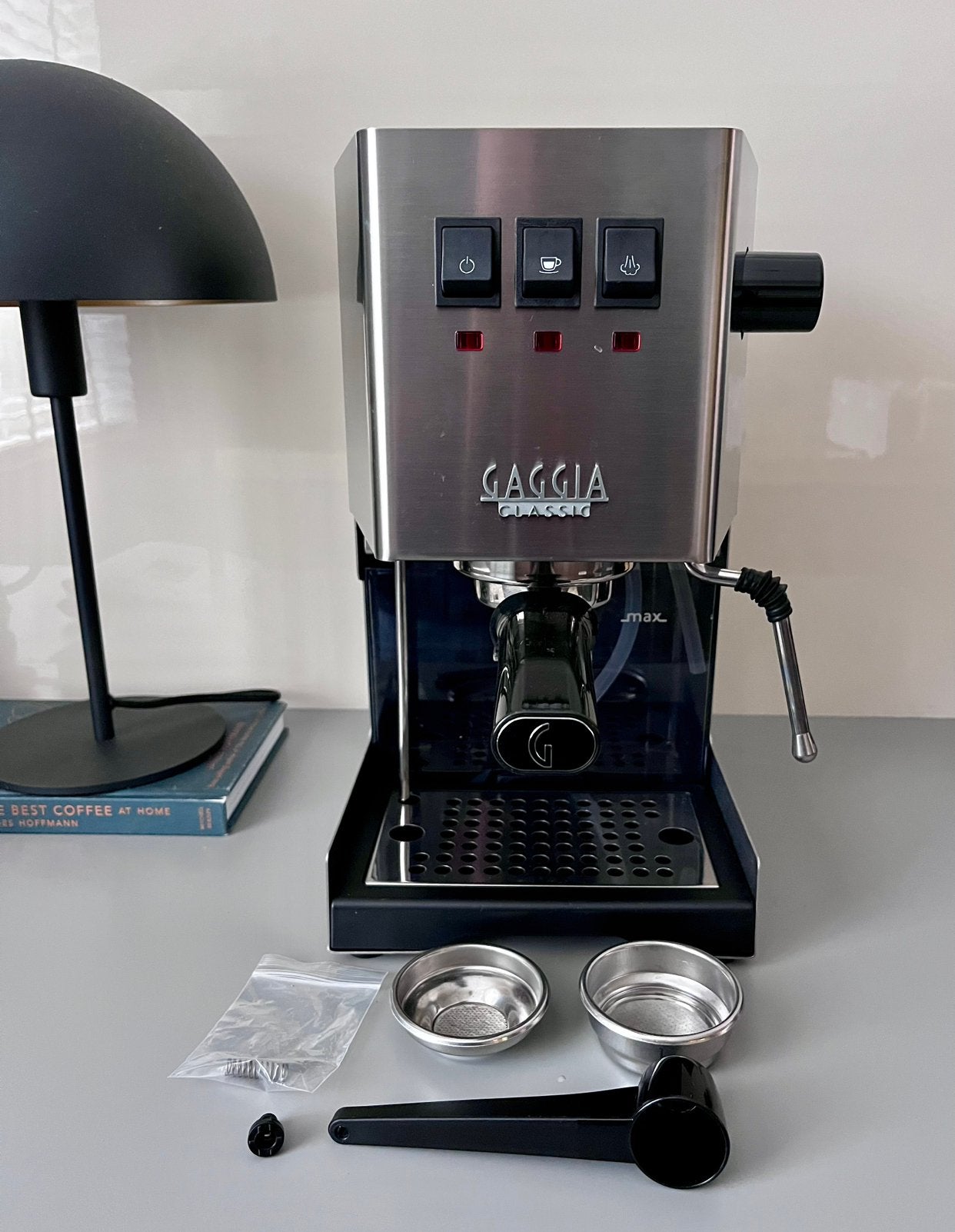 Gaggia Classic Pro Evo E24 - RVS - 9 bar, Witgoed en Apparatuur, Espresso apparaat, Ophalen of Verzenden, Zo goed als nieuw, 2 tot 4 kopjes