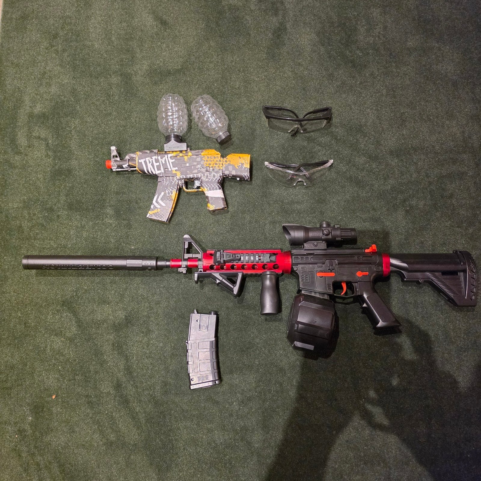 2x Gelblast Geweer - Groot en Klein, Ophalen, Gebruikt, Jongen of Meisje