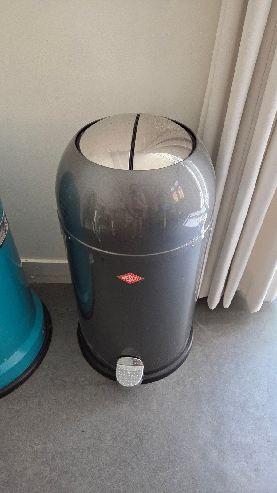 Wesco Kickmaster Pedaalemmer 33 Liter Grafiet, Ophalen, Met pedaal, Nieuw, Metaal