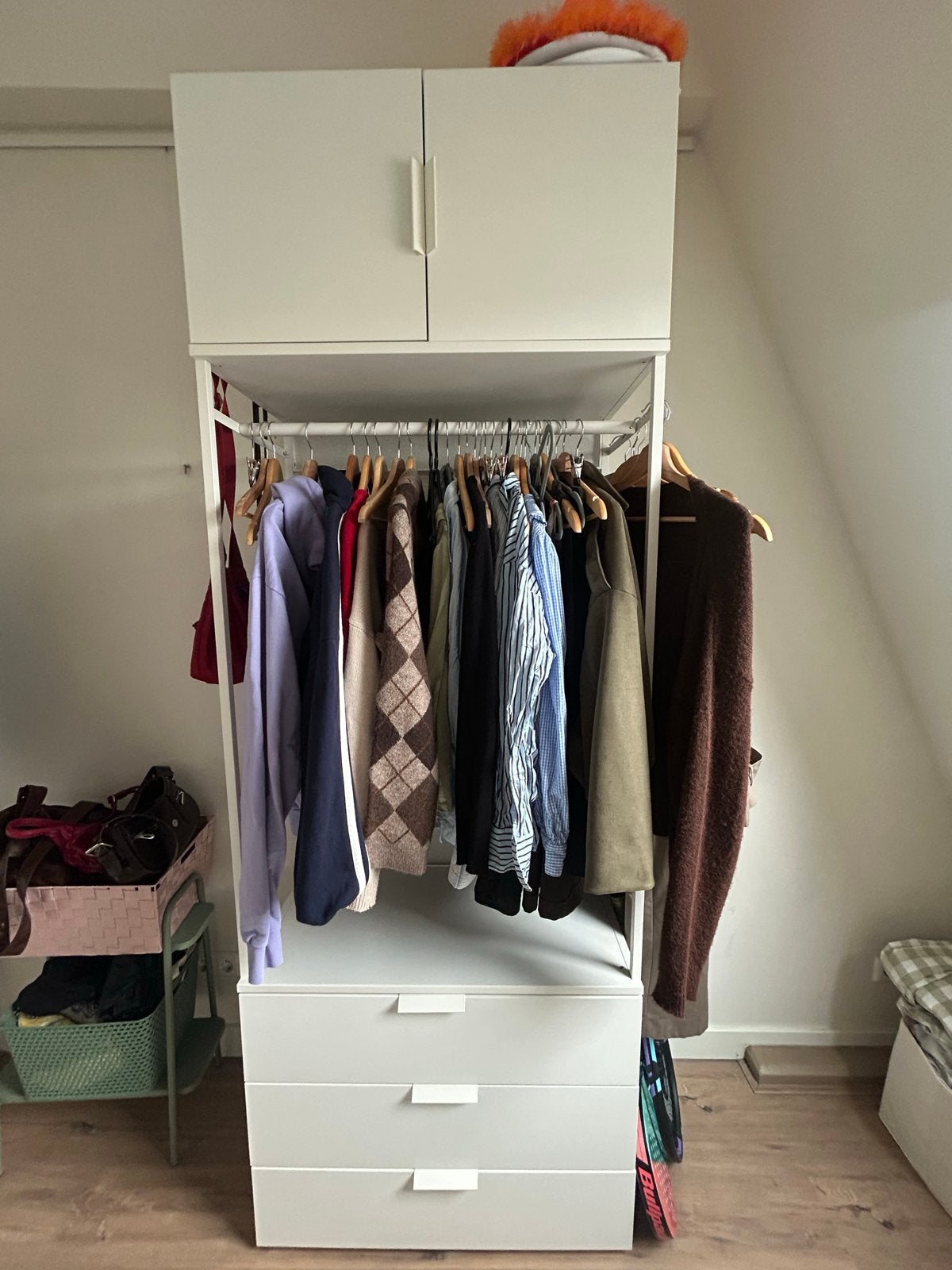 IKEA Platsa kledingkast met bovenkast en 3 lades, Ophalen, Overige materialen, 200 cm of meer, 50 tot 100 cm