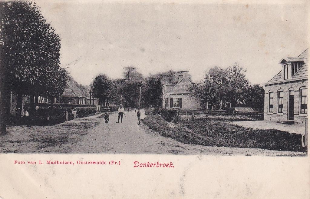 Donkerbroek, Oosterwolde, 1906., Verzenden, Voor 1920, Gelopen, Friesland