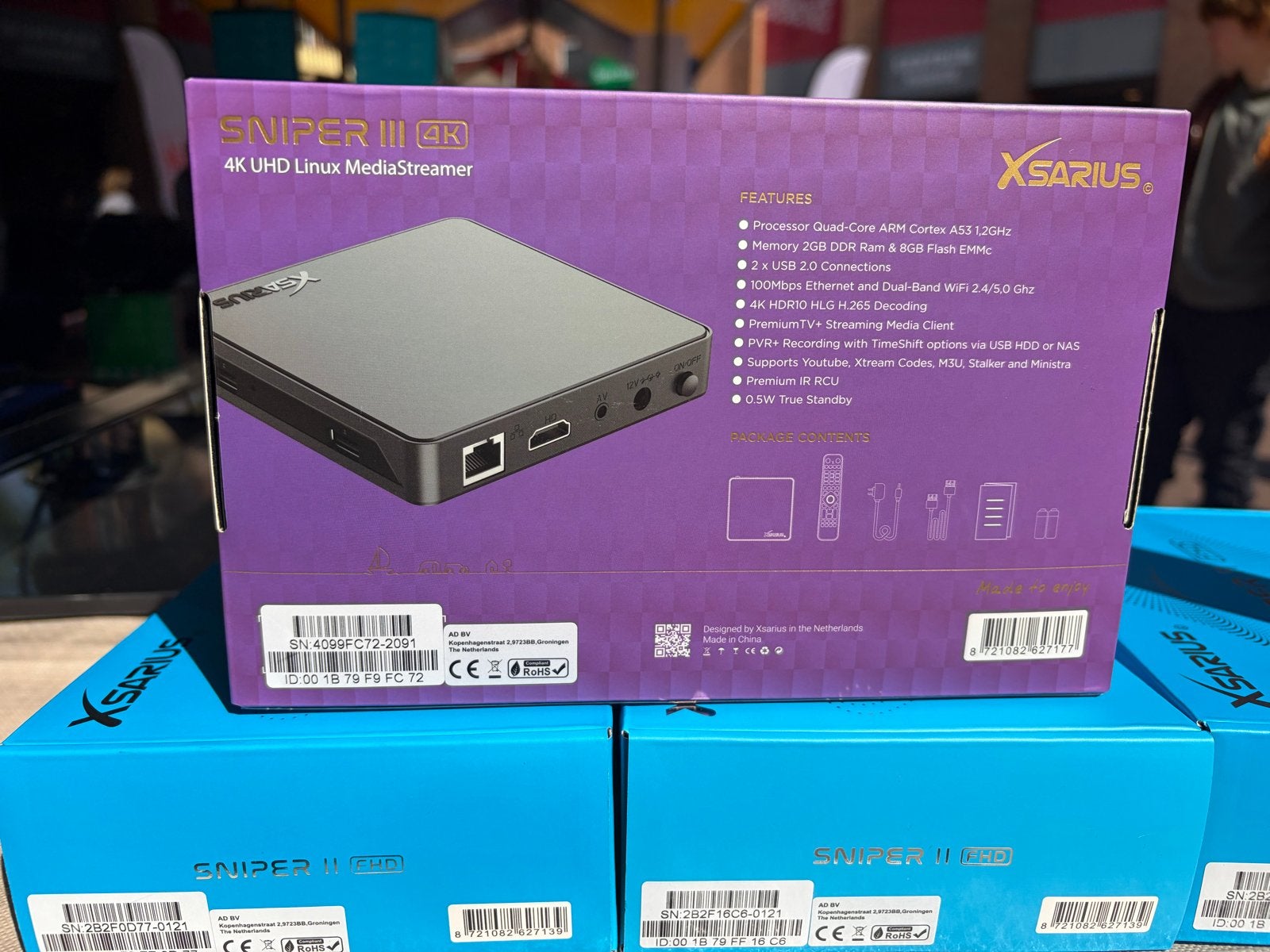 Xsaruis Sniper III 4K UHD MediaStreamer, Ophalen of Verzenden, Nieuw, USB 2, Minder dan 500 GB