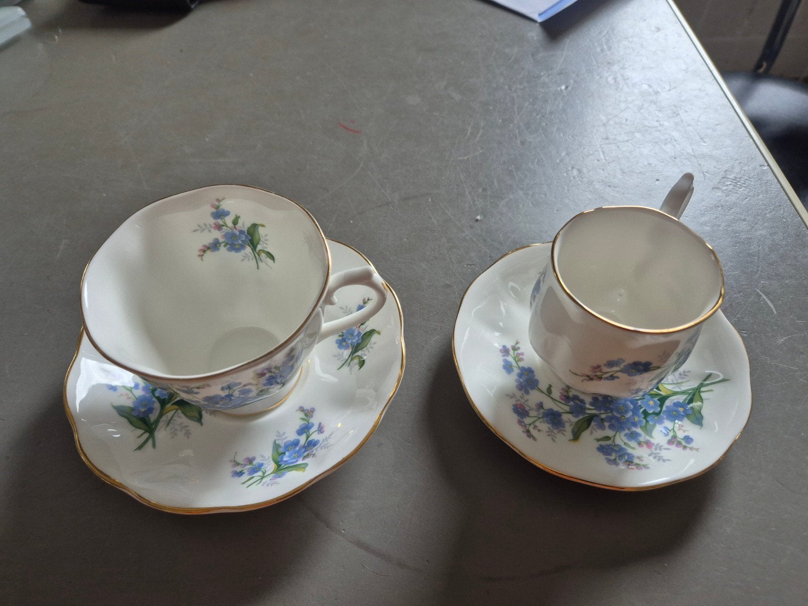 Royal Albert Forget-Me-Not kop en schotel set (2 stuks), Ophalen of Verzenden