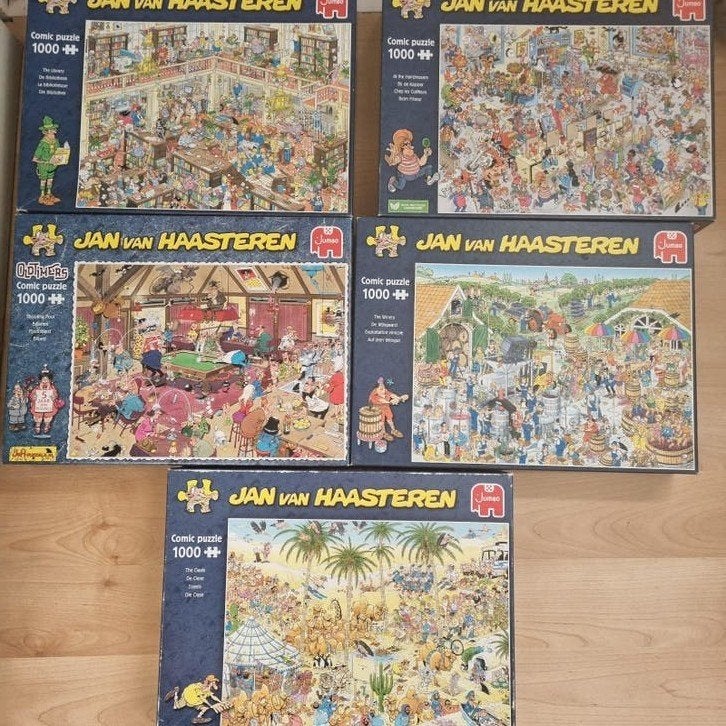 Jan van Haasteren Puzzels 1000 Stukjes - Compleet, Ophalen, 500 t/m 1500 stukjes, Gebruikt, Legpuzzel