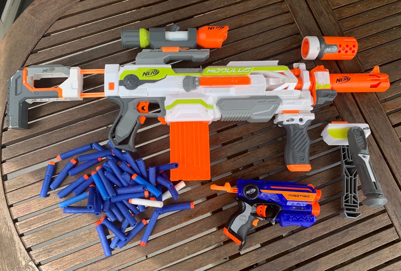 Nerf sniper en pistool incl foam pijltjes, Ophalen, Zo goed als nieuw