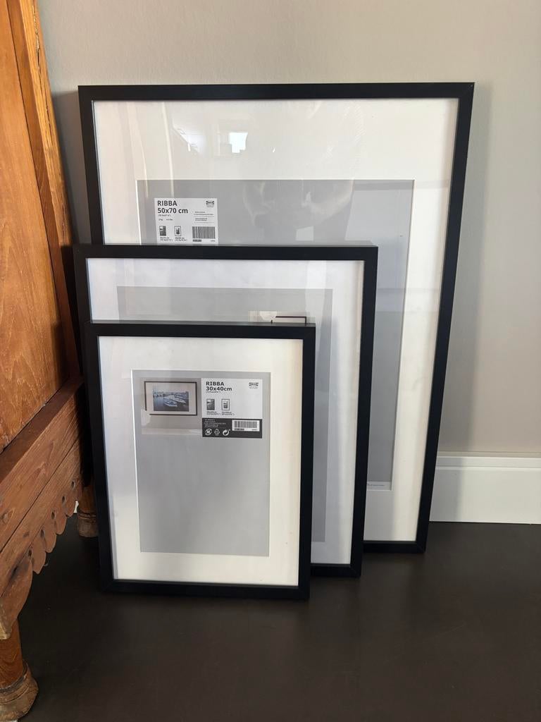 Set IKEA RIBBA /RODALM Fotolijsten - Diverse Maten, Ophalen, Gebruikt