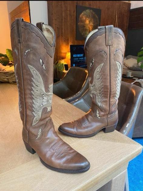 Sendra hoge bruine cowboylaarzen maat 37, Hoge laarzen, Bruin, Ophalen of Verzenden, Gedragen