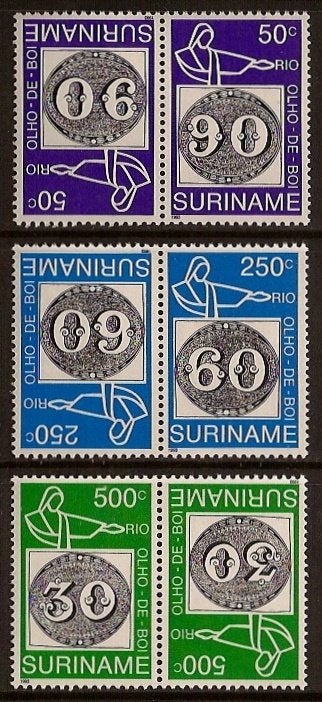 Suriname 776/8 TB postfris Tete-Beche paren 1993, Ophalen of Verzenden, Postfris