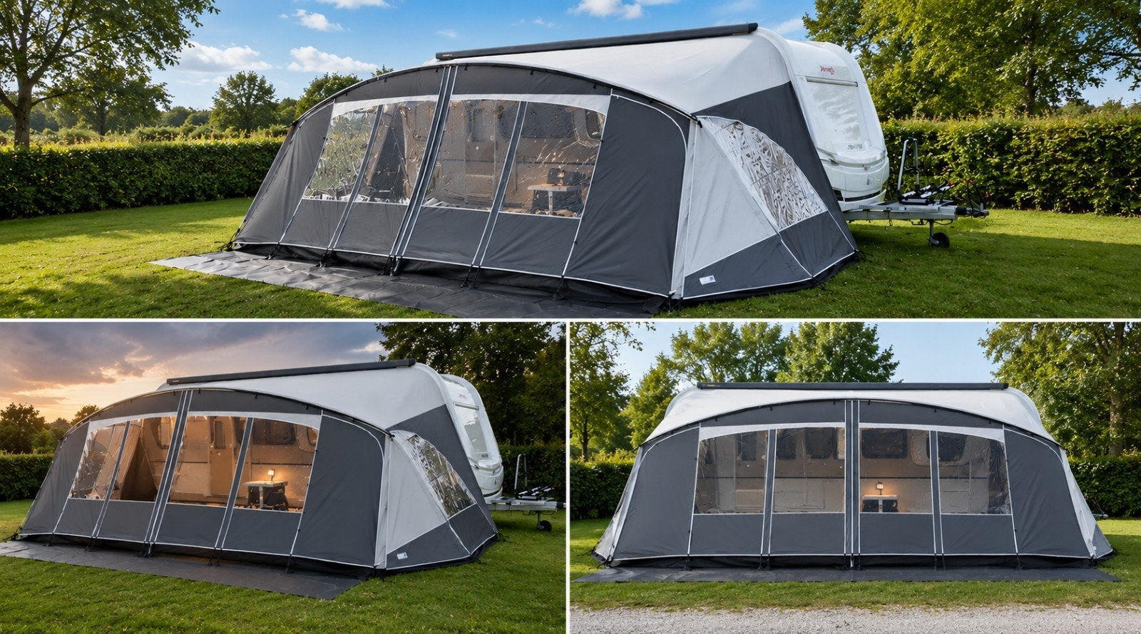 Unico Verona voortent mt 16 (luifel+ voorscherm), Caravans en Kamperen, Voortenten en Luifels, Ophalen, Zo goed als nieuw, Ten Cate All Season 240g/m2