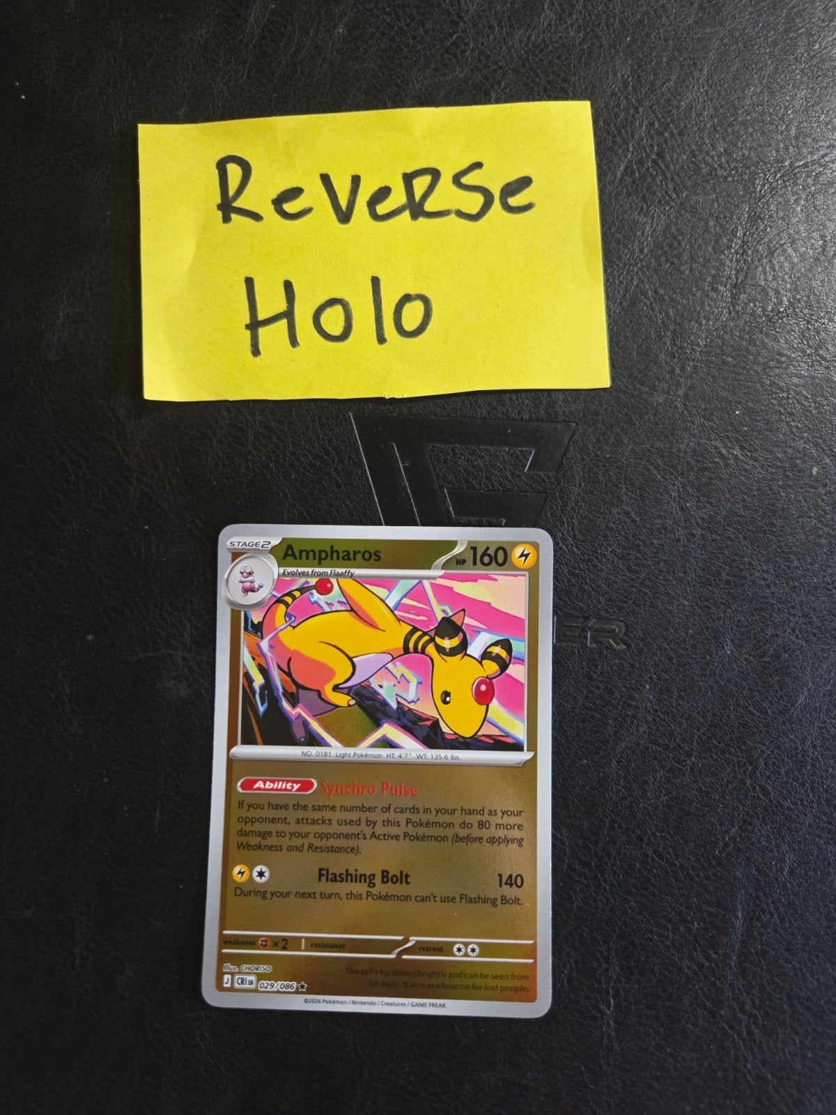 Ampharos 029/086 Chaos rising, Ophalen of Verzenden, Zo goed als nieuw
