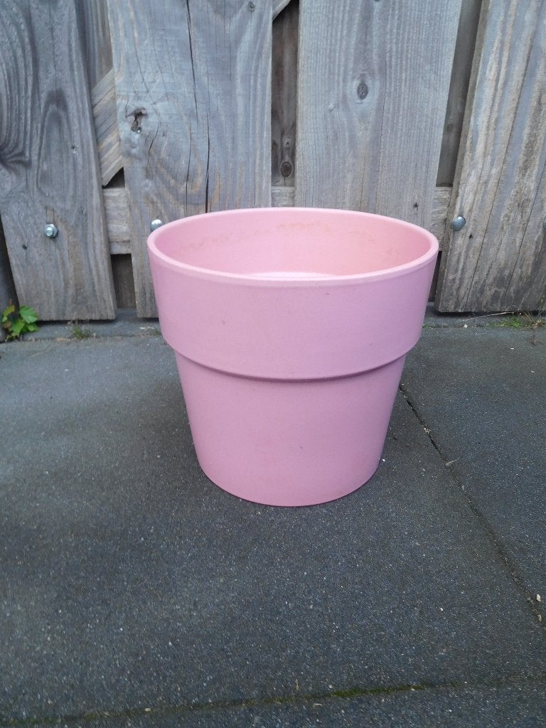 Roze bloempot, Ophalen, Rond, Zo goed als nieuw, Balkon