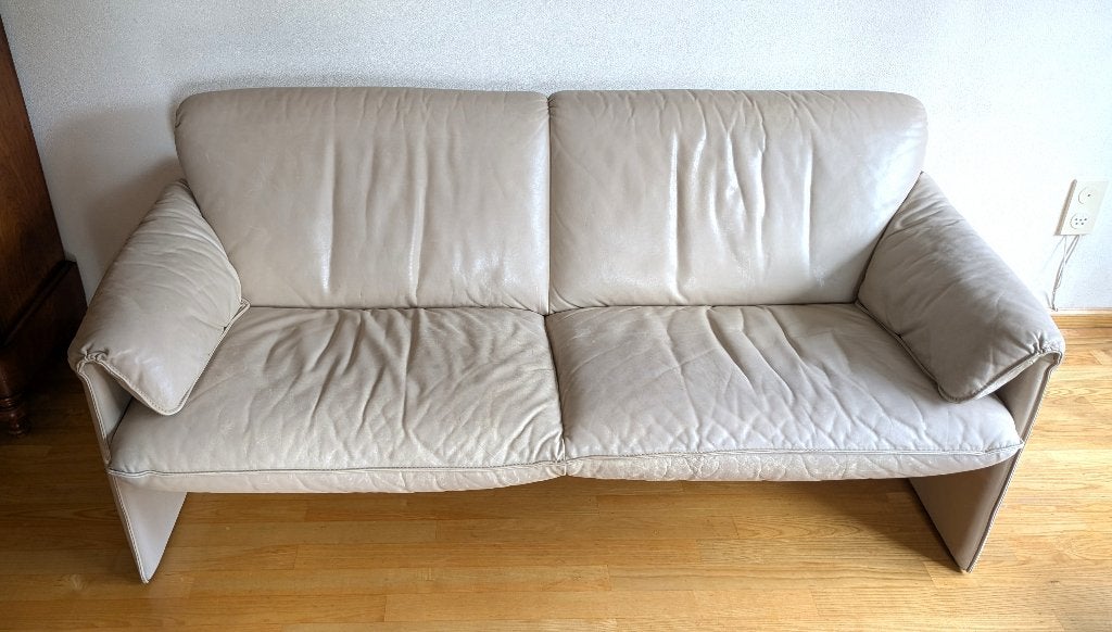 Leolux bank Bora-Bora 2,5-zits in leer, Ophalen, Gebruikt, 150 tot 200 cm, Tweepersoons