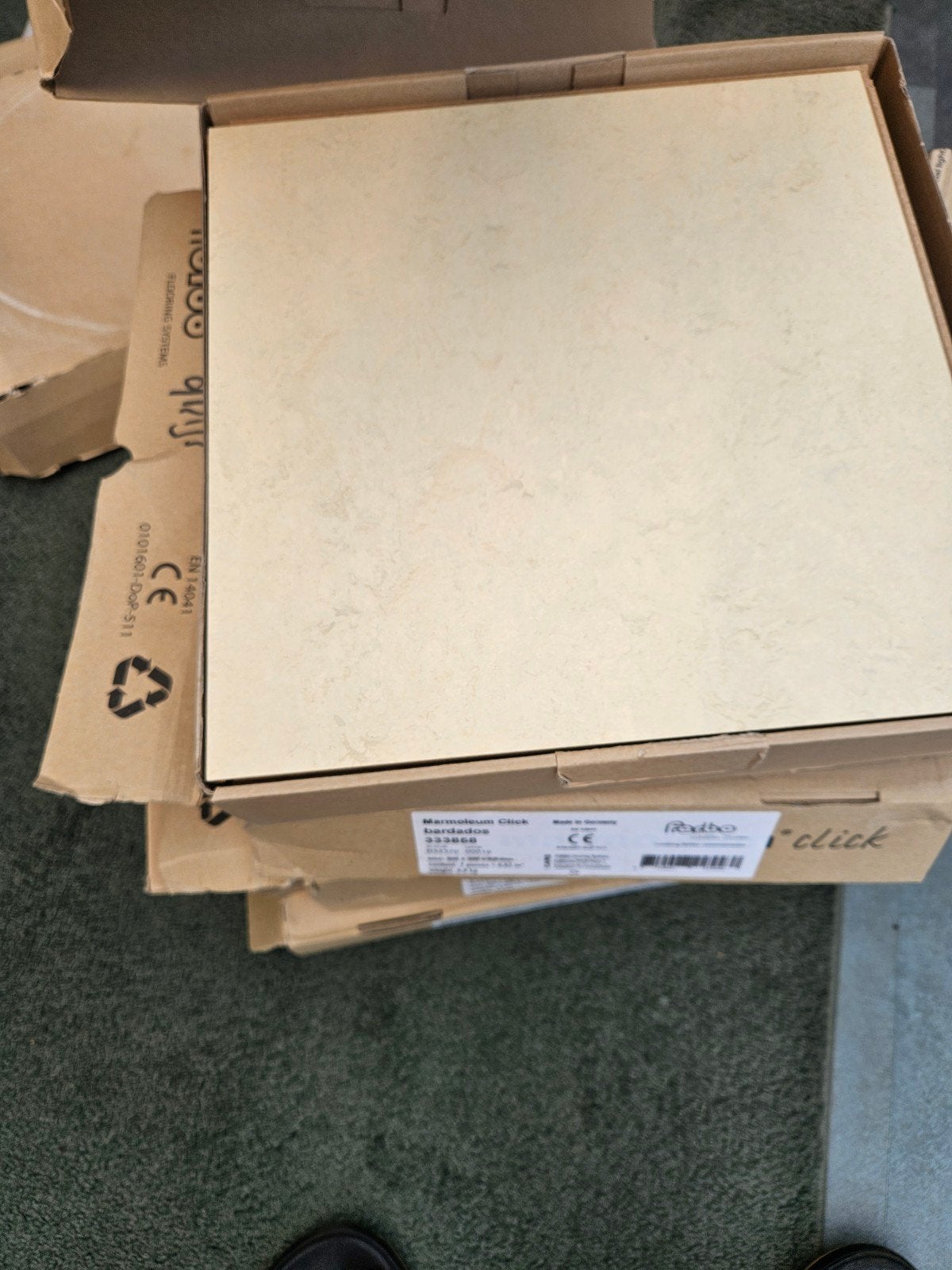 click marmoleum kleur Bardados 4 pakken, Ophalen, 60 cm of meer, Keramiek, Nieuw