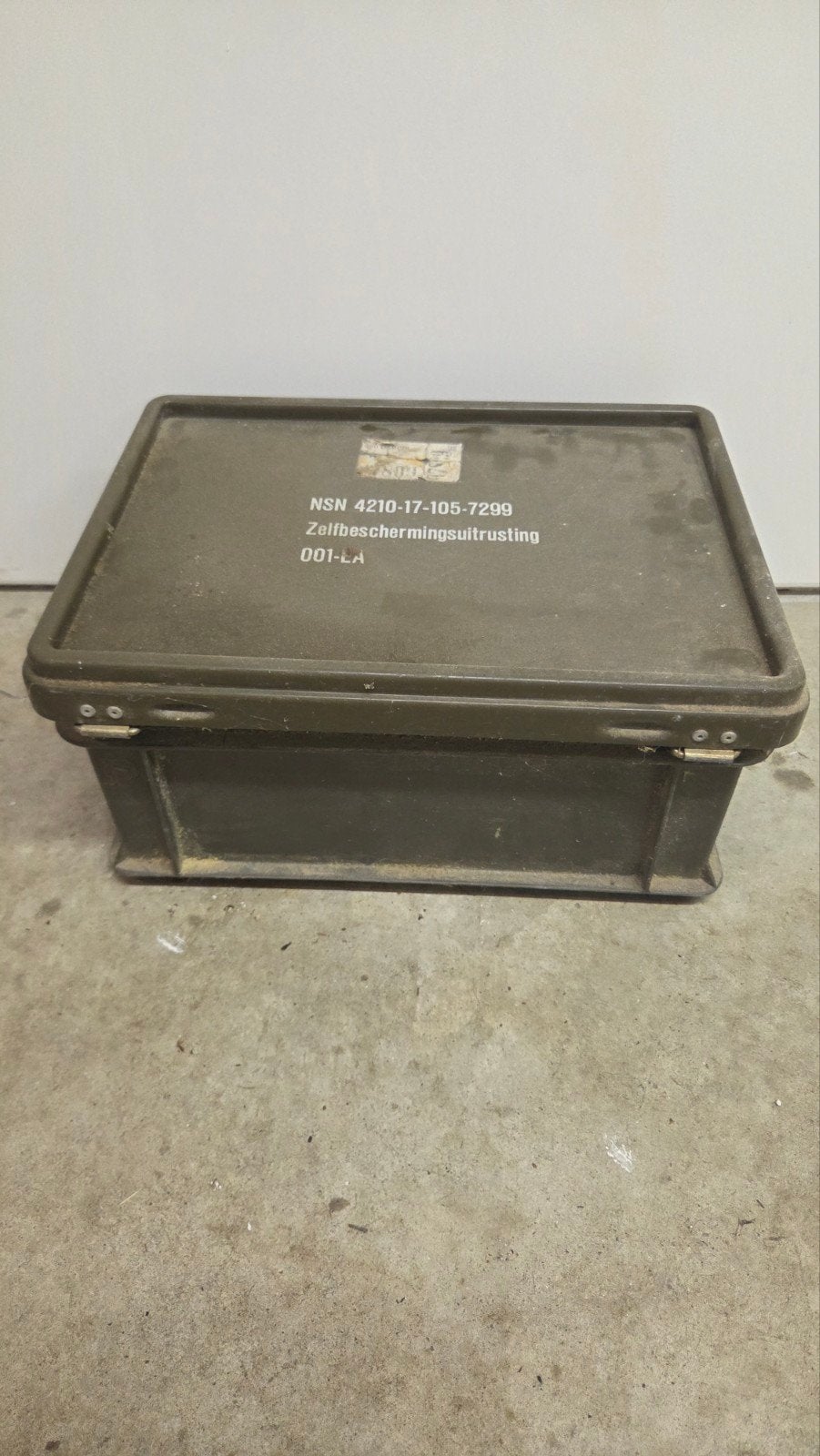 Militaire kist - Zelfbeschermingsuitrusting (36x26x16 cm), Ophalen, Landmacht, Nederland, Kist of Geocache