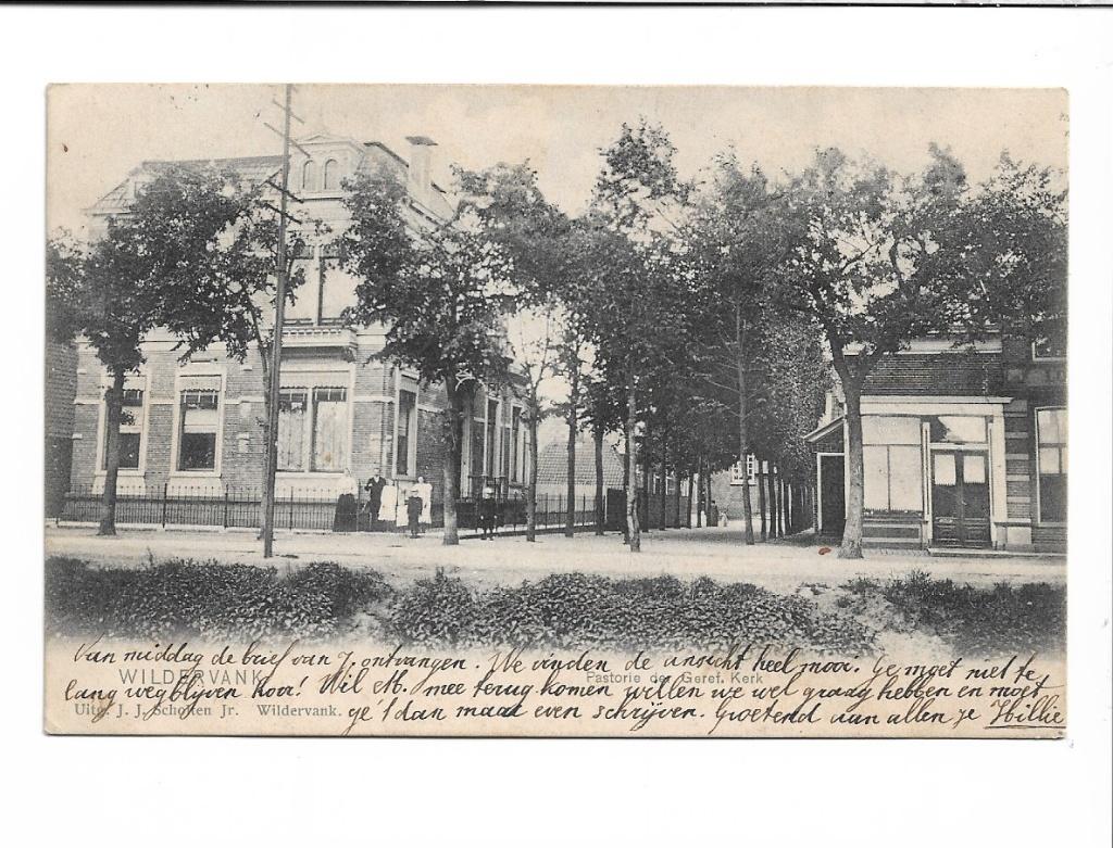 Wildervank. Pastorie, der gerf. Kerk., Ophalen of Verzenden, 1920 tot 1940, Gelopen, Groningen