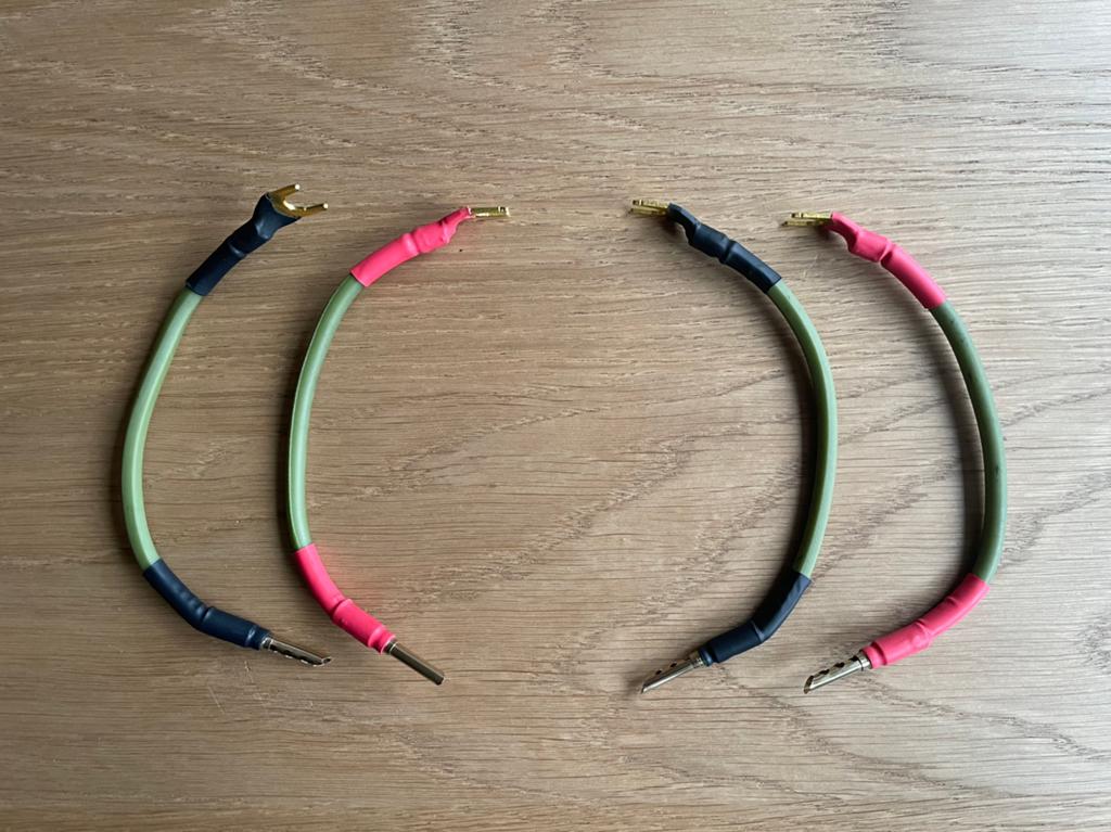 Van den Hul cs122 bi-wire jumpers, Ophalen of Verzenden, Zo goed als nieuw, Minder dan 2 meter, Luidsprekerkabel