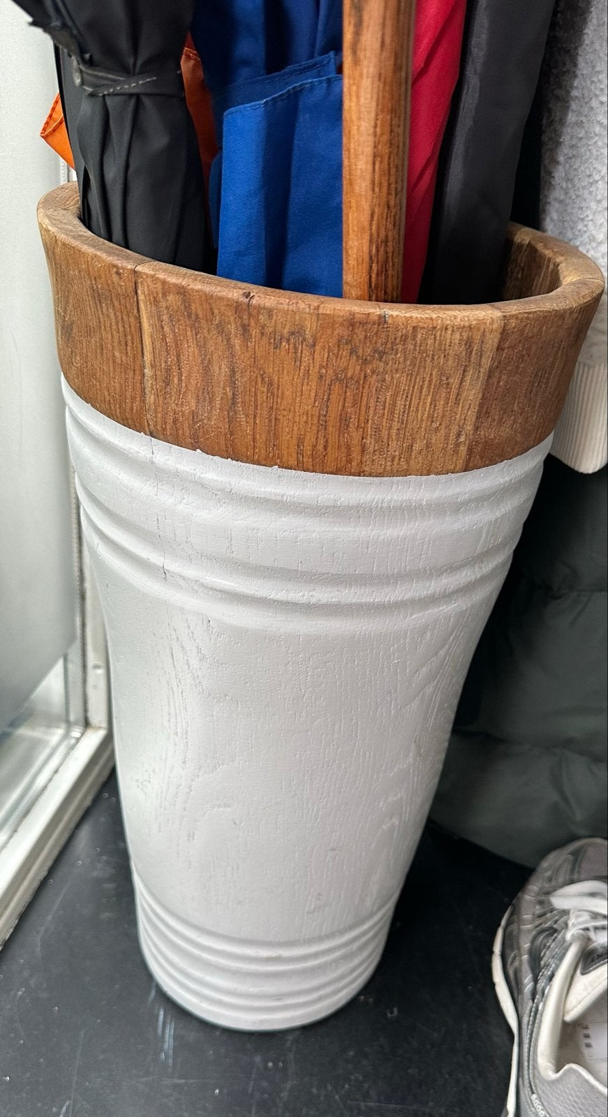 Paraplubak van Massief Eikenhout, Ophalen of Verzenden, Gebruikt, Hout