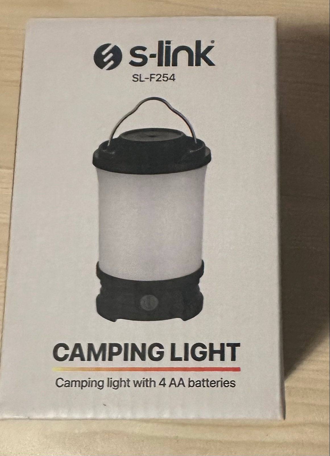 S-link SL-F254 Campinglamp - 5W, 500 lumen, 4x AA batterijen, Ophalen of Verzenden, Nieuw, Batterij