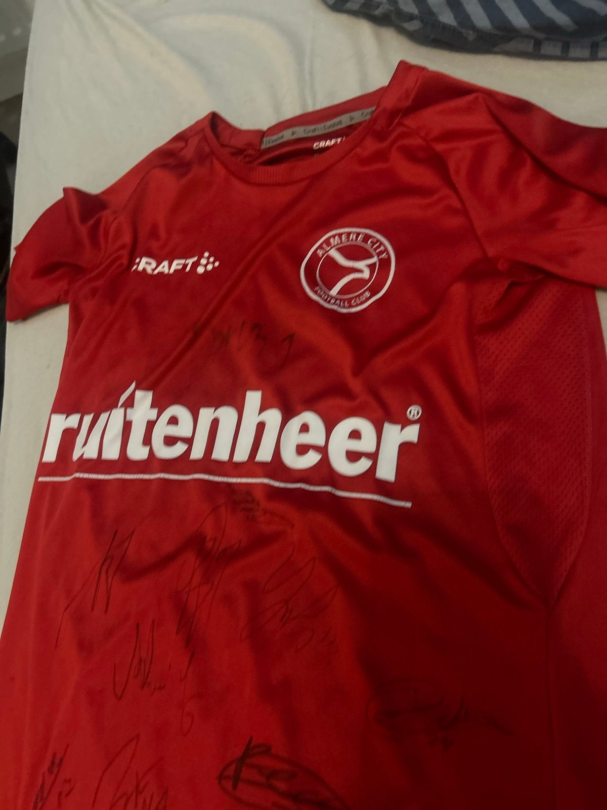 Almere City FC gesigneerd voetbalshirt, Ophalen, Overige maten, Voetbal, Gedragen