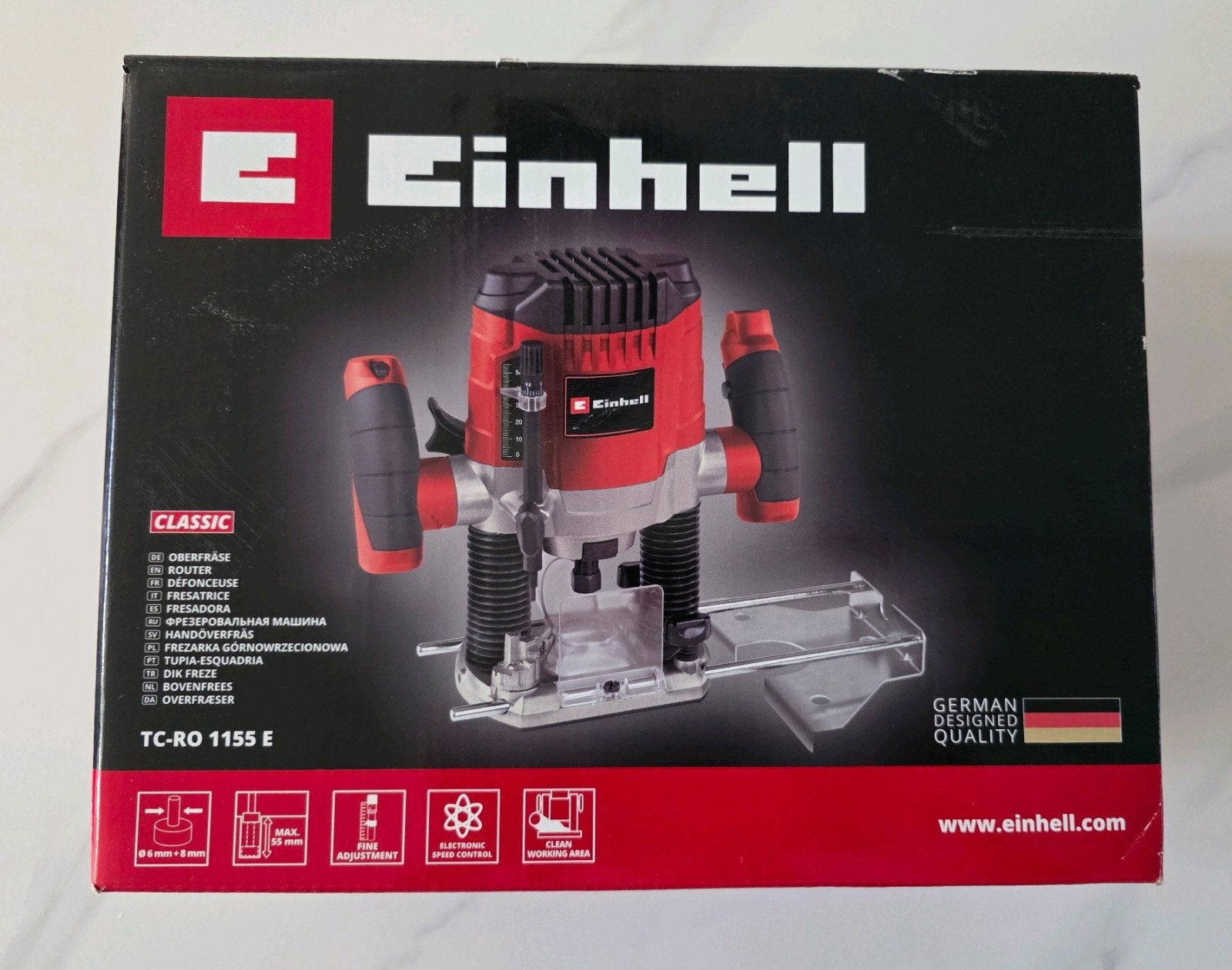 NIEUW: Einhell TC-RO 1155 E bovenfrees, Doe-het-zelf en Verbouw, Gereedschap | Freesmachines, Ophalen of Verzenden, Nieuw