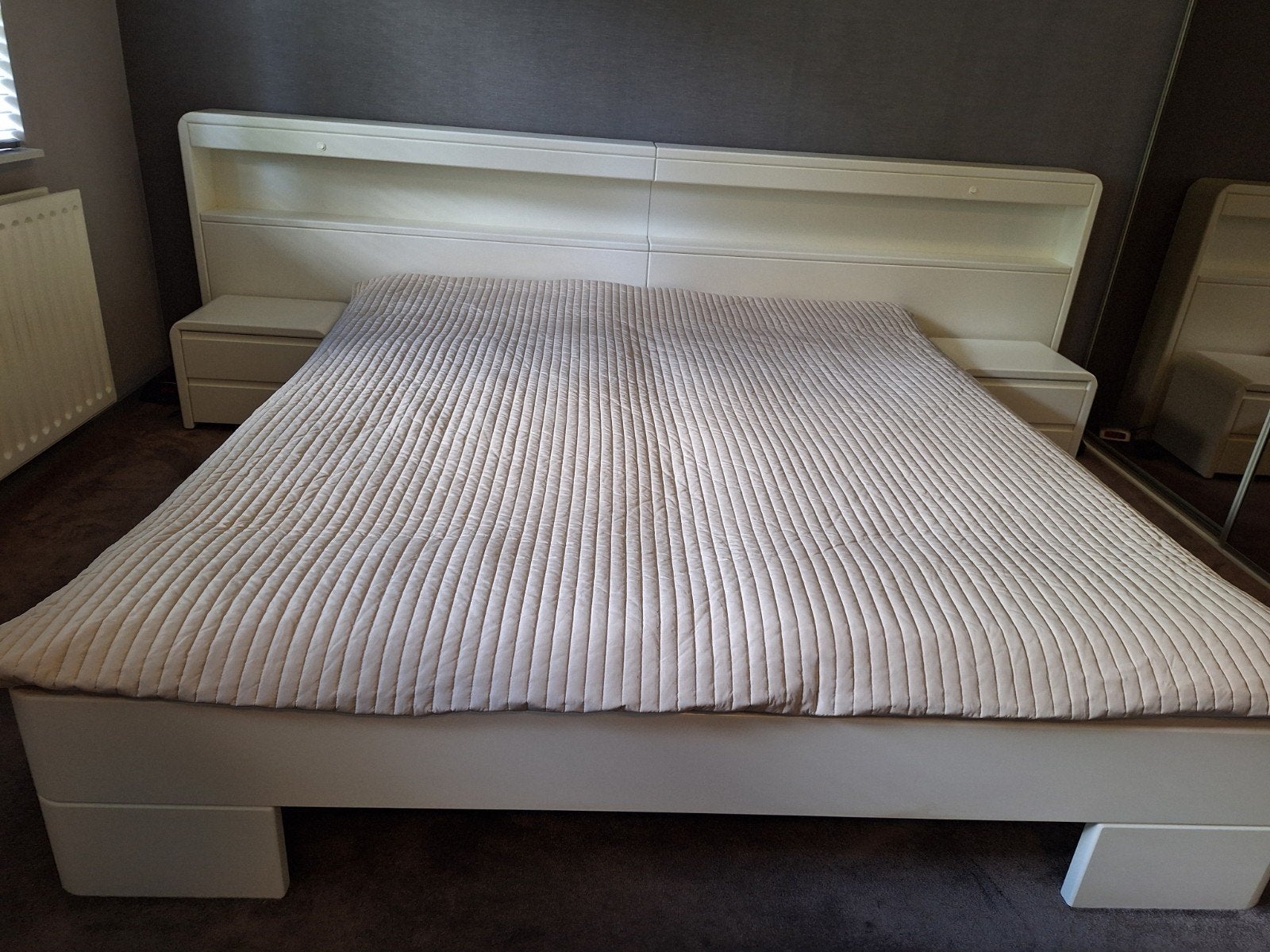 Slaapkamerameublement 2 persoons, Ophalen, Wit, Tweepersoons, 180 cm